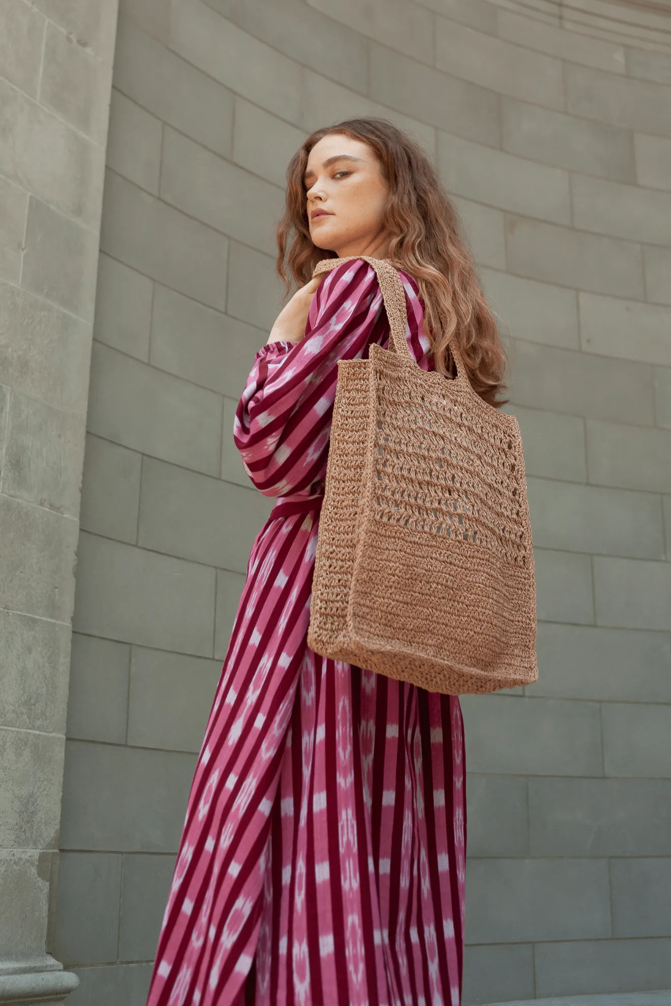 Atira Ikat Dress Cherry