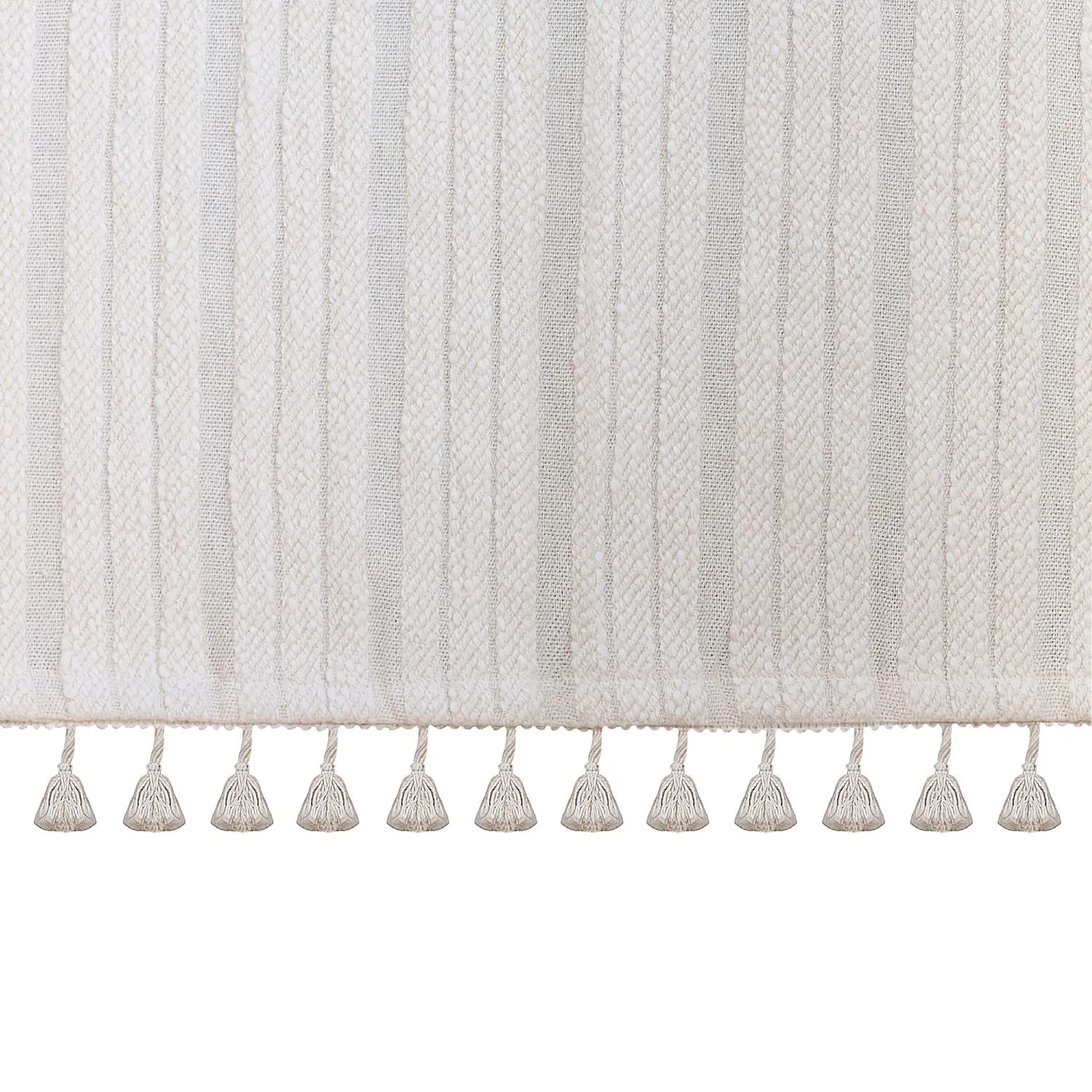 Crane Baby Natural Boho Fringe Crib Skirt Willow Collection - Cream