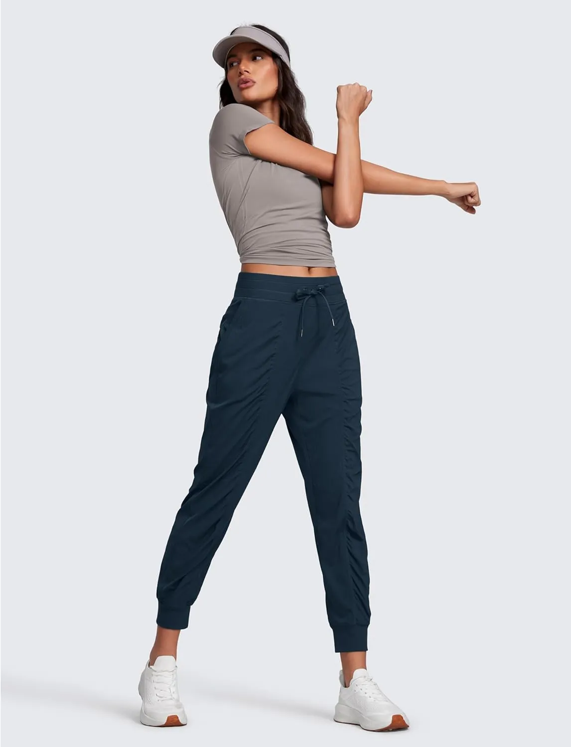 CRZ YOGA Lightweight Workout Joggers for Women 26" High Waisted Outdoor Running Casual Track Pants with Pockets