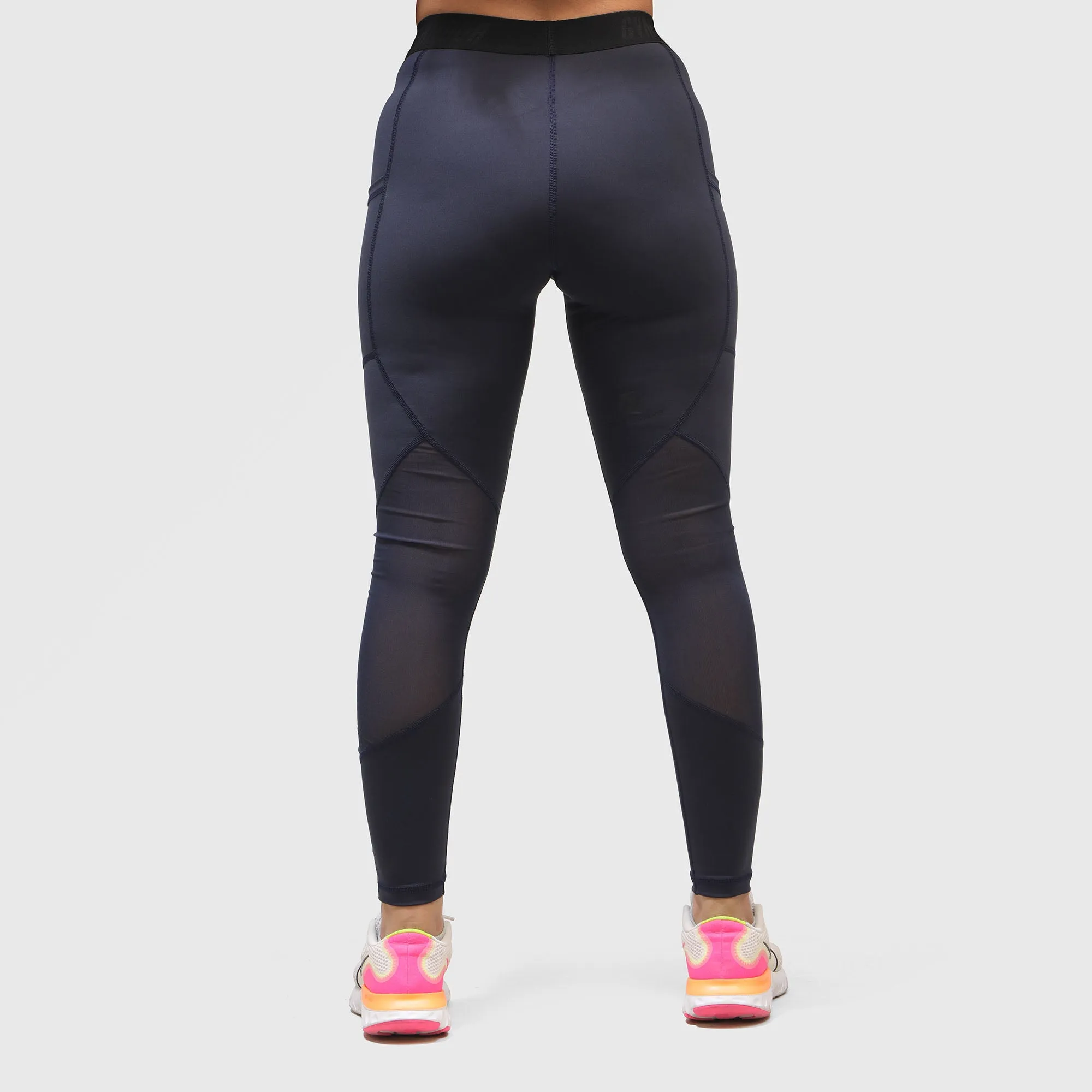 Knee Mesh Legging (Navy)