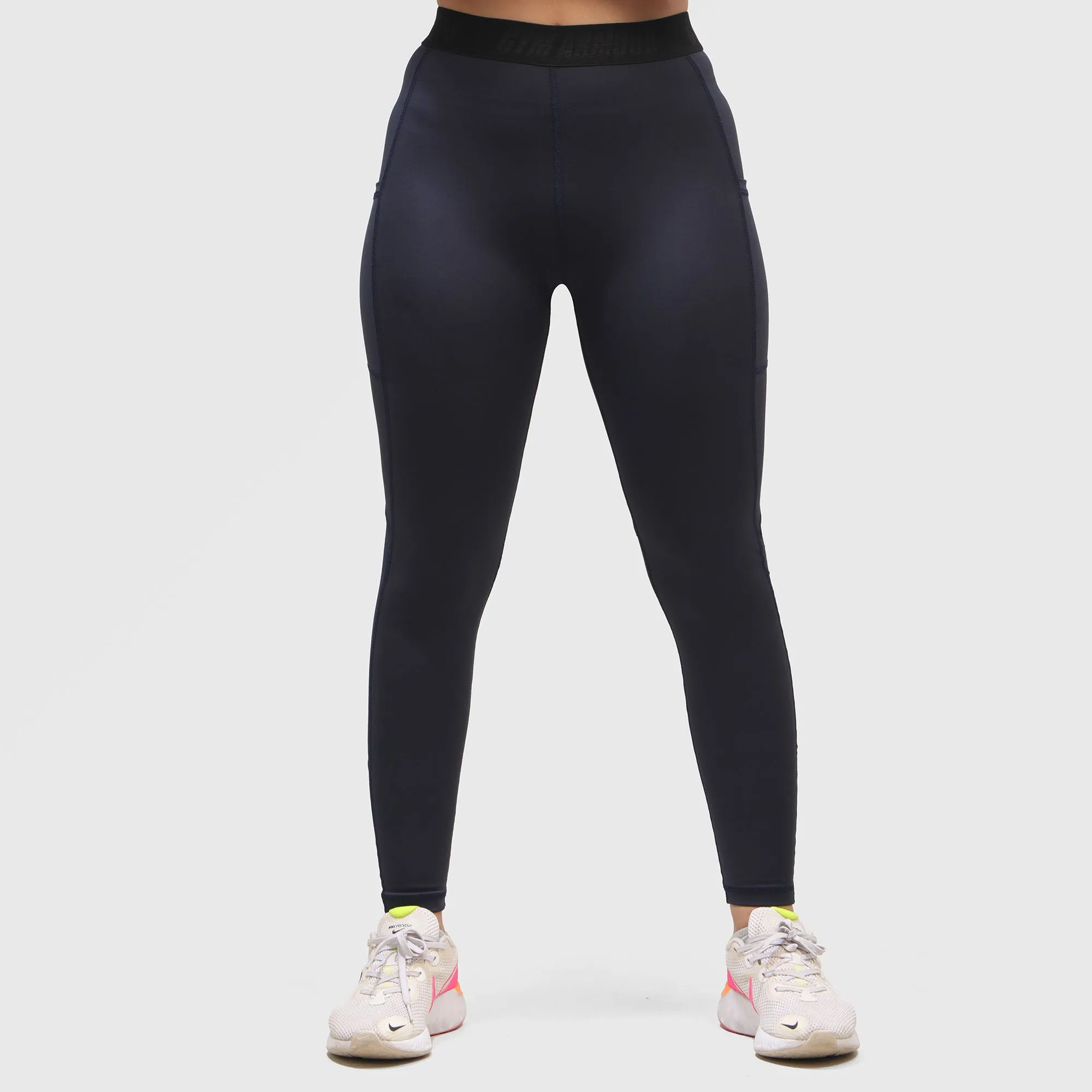 Knee Mesh Legging (Navy)