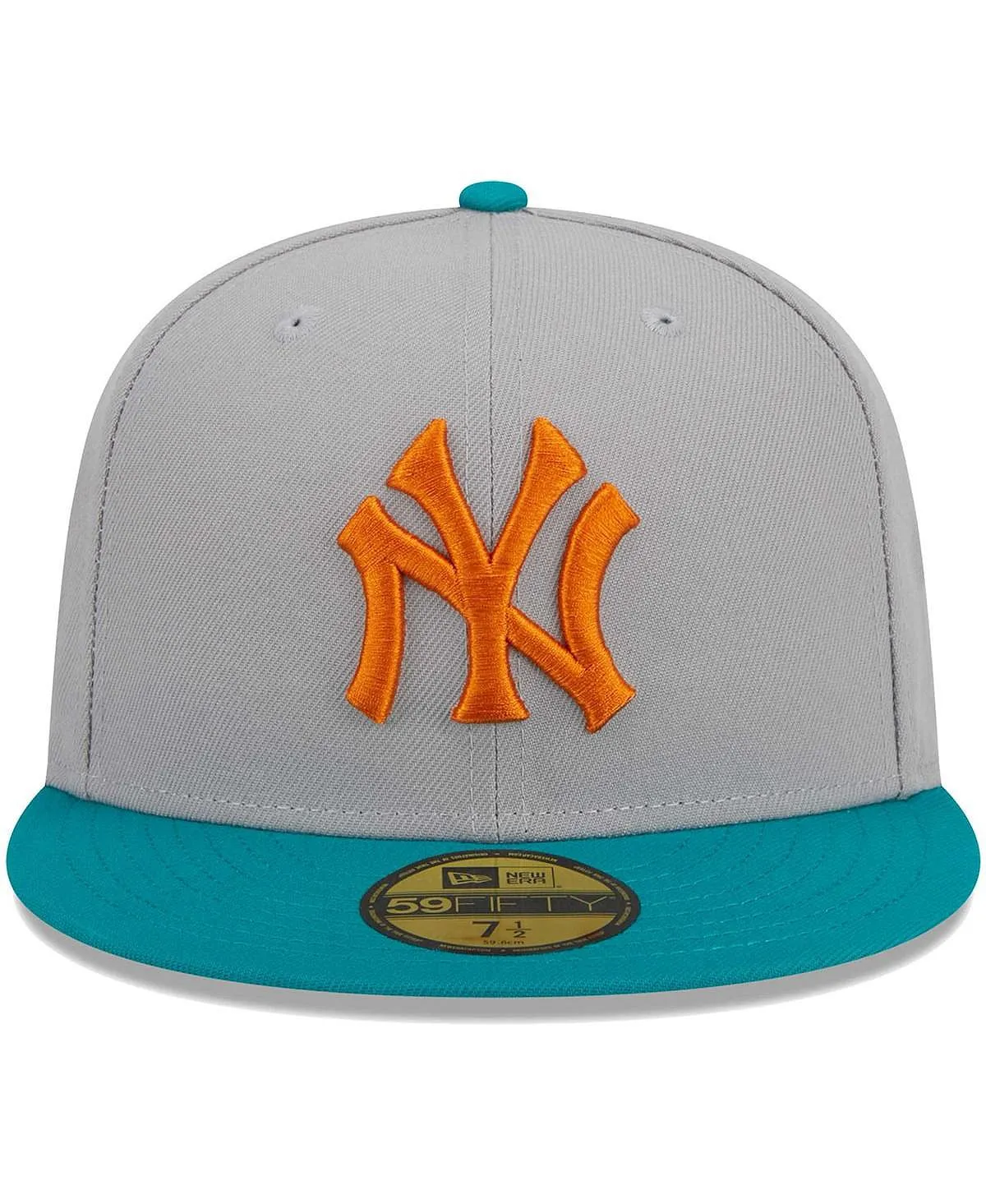 Men's New York Yankees 59FIFTY New Era Gray Teal Fitted Hat