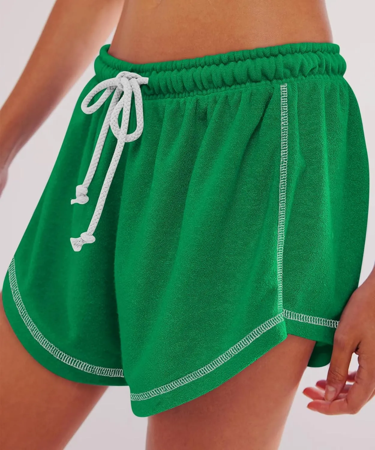 Yousify Womens Casual Shorts Comfy Drawstring Elastic Waist Summer Beach Workout Lounge Shorts for Women