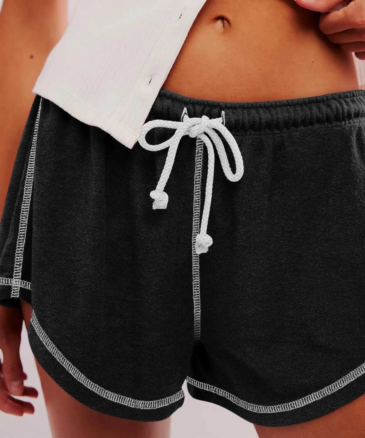 Yousify Womens Casual Shorts Comfy Drawstring Elastic Waist Summer Beach Workout Lounge Shorts for Women
