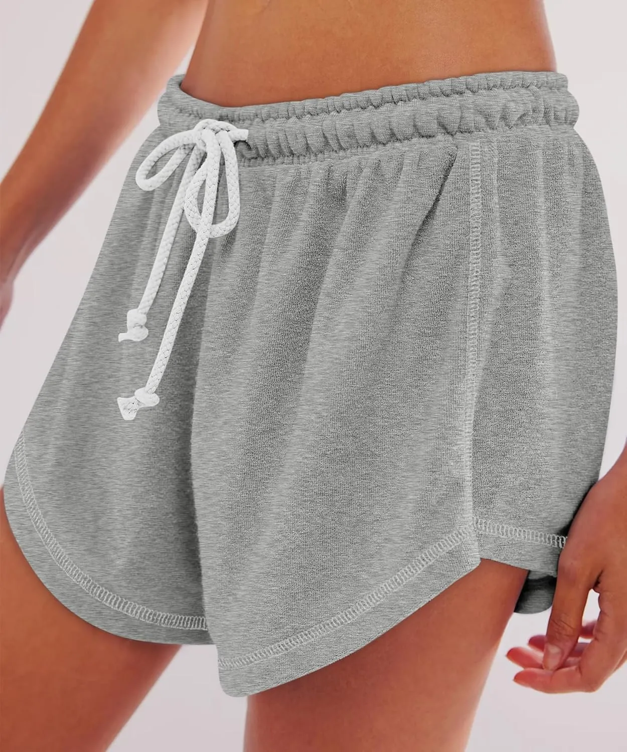 Yousify Womens Casual Shorts Comfy Drawstring Elastic Waist Summer Beach Workout Lounge Shorts for Women