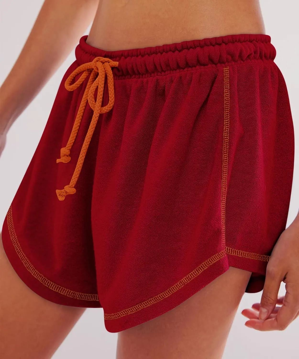 Yousify Womens Casual Shorts Comfy Drawstring Elastic Waist Summer Beach Workout Lounge Shorts for Women