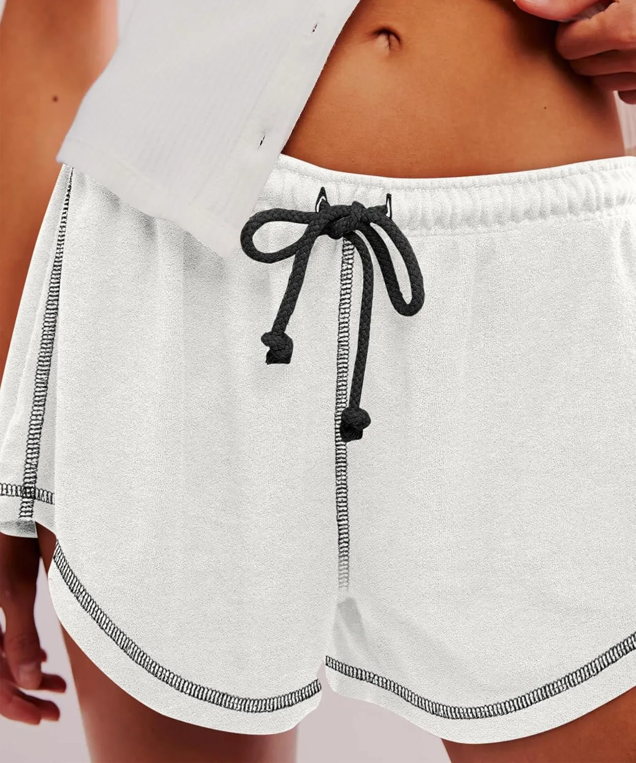 Yousify Womens Casual Shorts Comfy Drawstring Elastic Waist Summer Beach Workout Lounge Shorts for Women