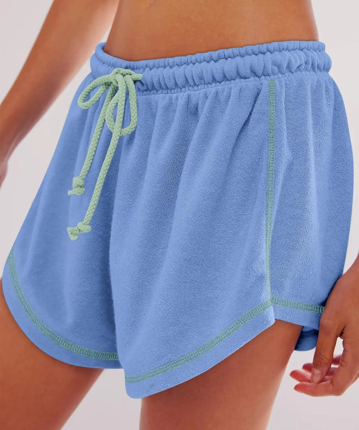 Yousify Womens Casual Shorts Comfy Drawstring Elastic Waist Summer Beach Workout Lounge Shorts for Women